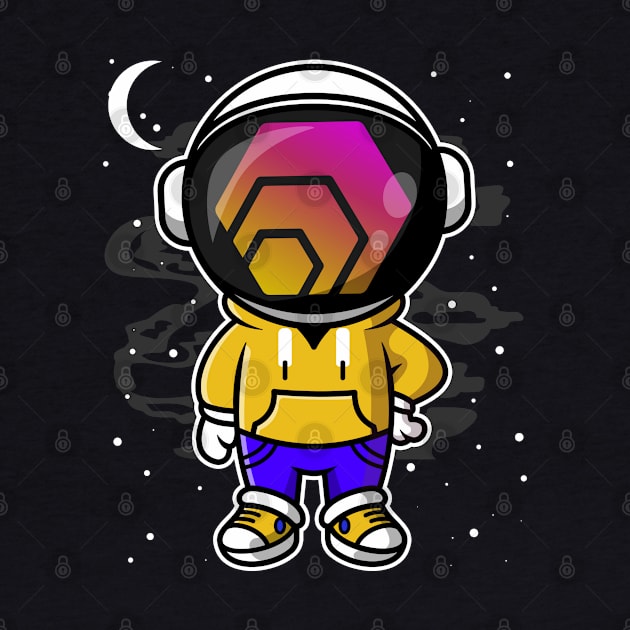 Hiphop Astronaut HEX Coin To The Moon Crypto Token Cryptocurrency Wallet Birthday Gift For Men Women Kids by Thingking About